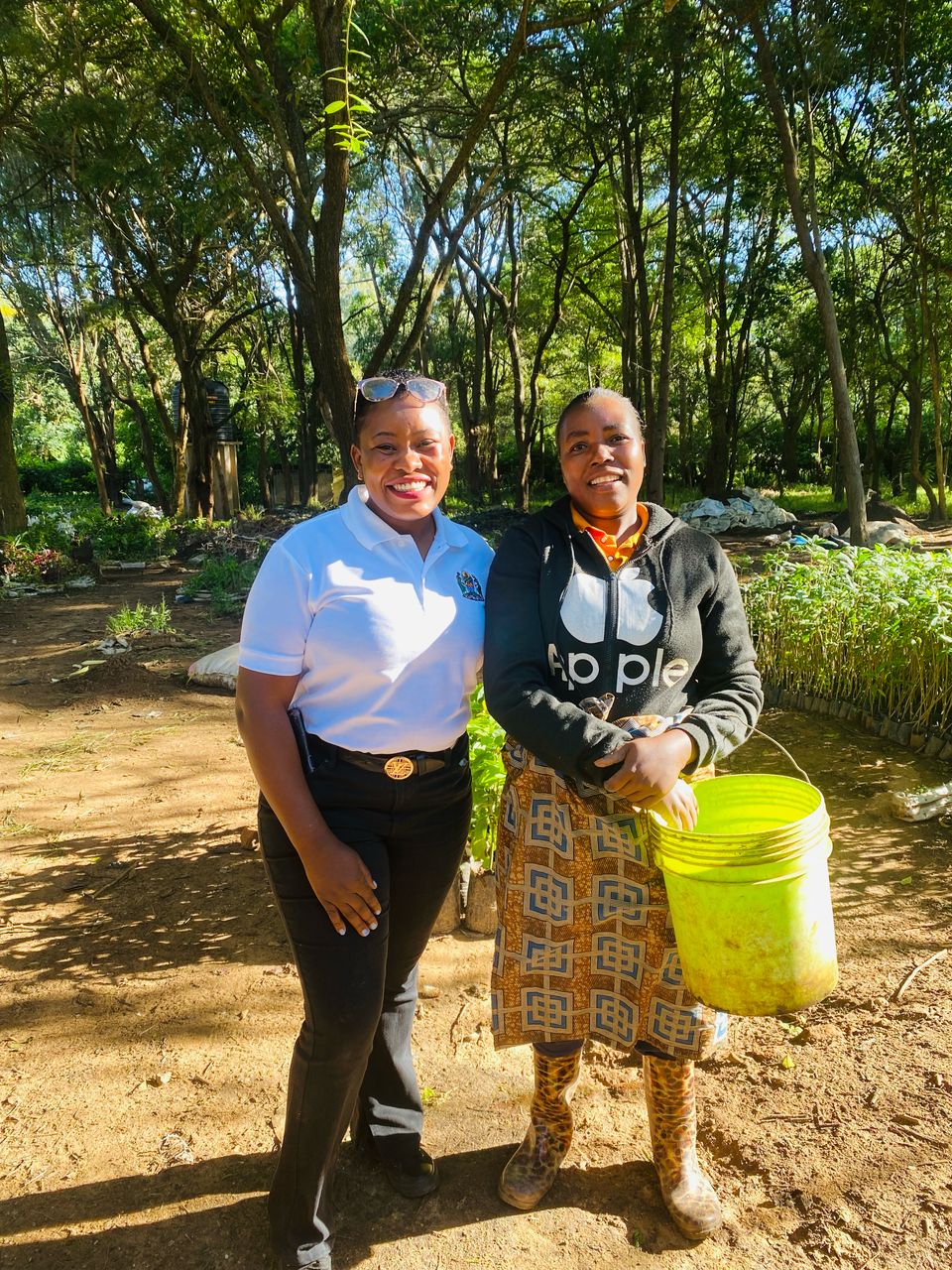 Women taking part in a community project